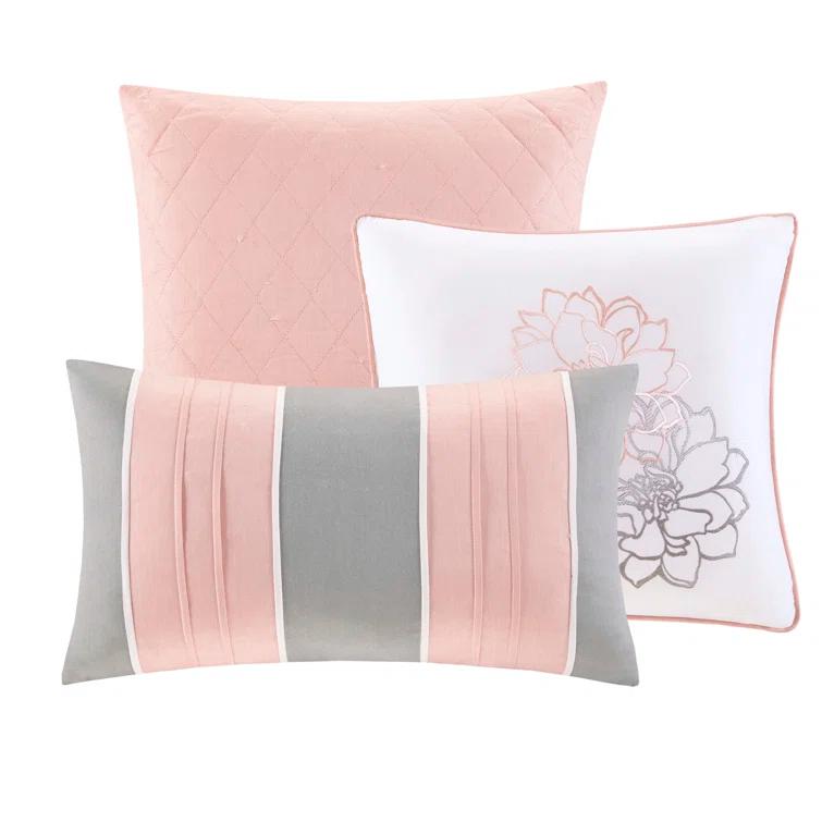 Lola Floral 6 Piece Reversible Cotton Quilt Set