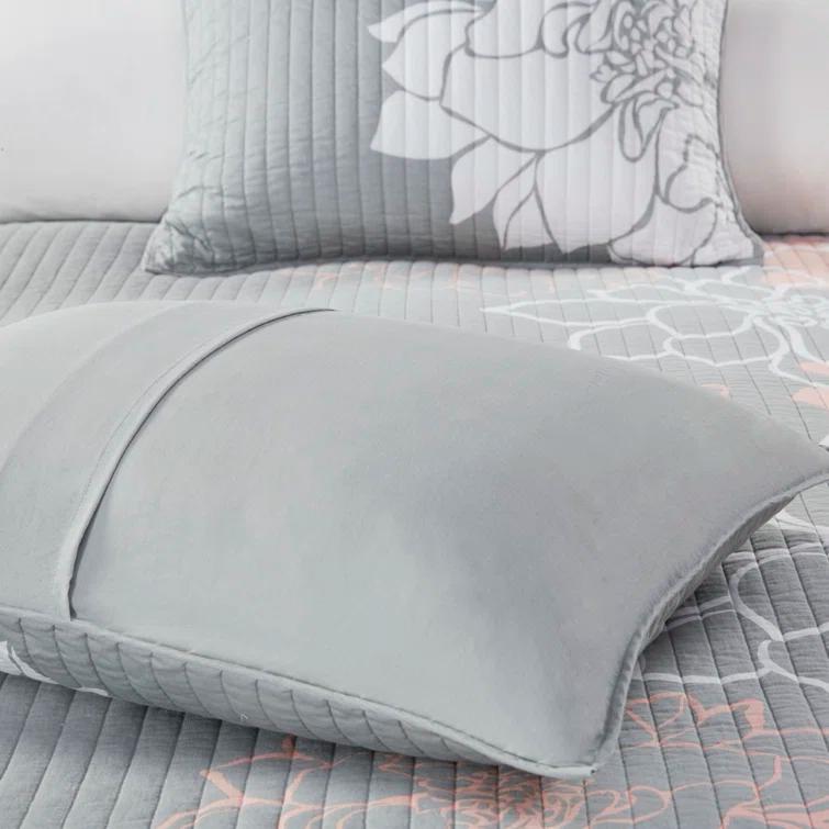 Lola Floral 6 Piece Reversible Cotton Quilt Set