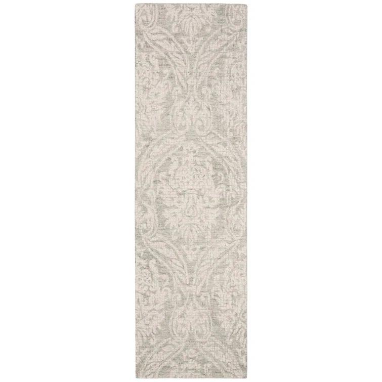 Rosemarie Abstract Handmade Tufted Wool Gray/Ivory Area Rug