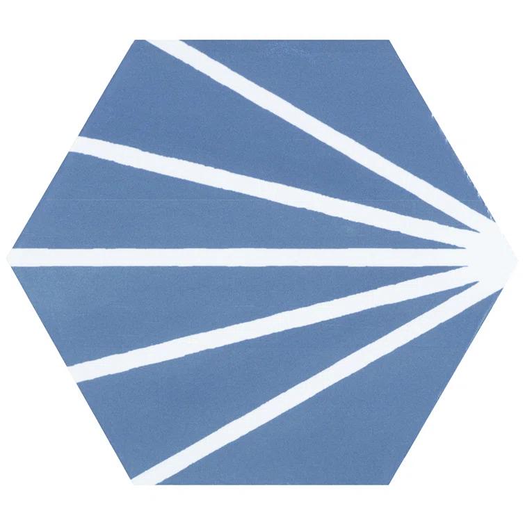 GeoHex Deco 8" Hexagon Matte Porcelain Floor and Wall Tile (9.03 Sq. Ft. / Case)