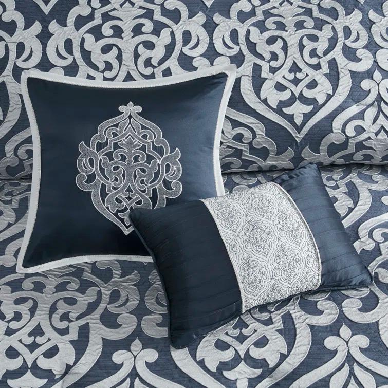 Madison Park Odette Jacquard 8 Piece Comforter Set
