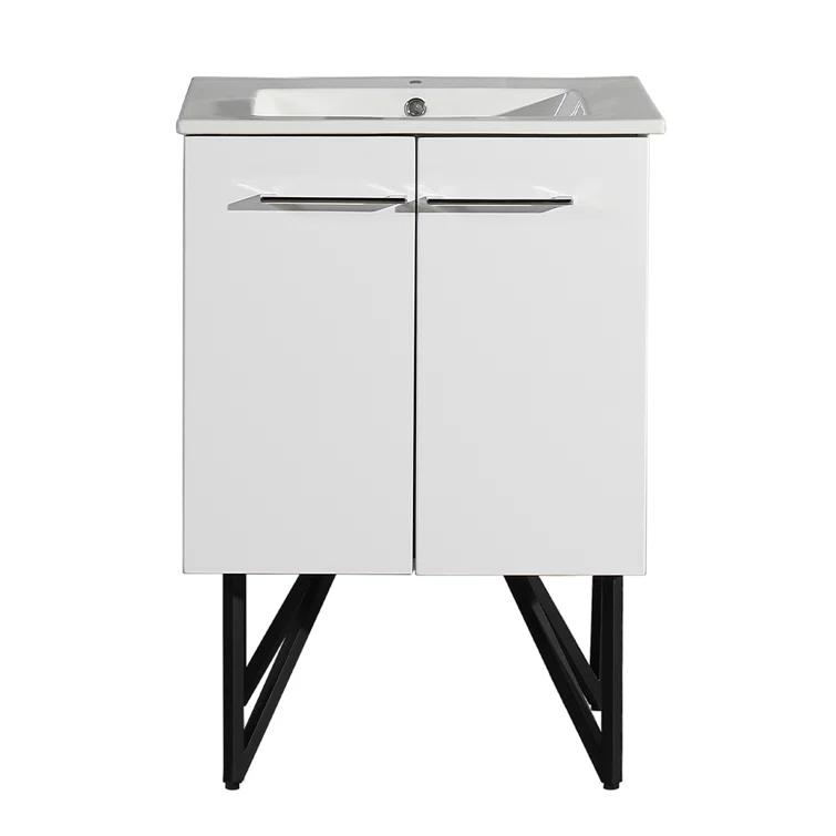 Annecy 24 In. Bathroom Vanity With Ceramic Sink Top