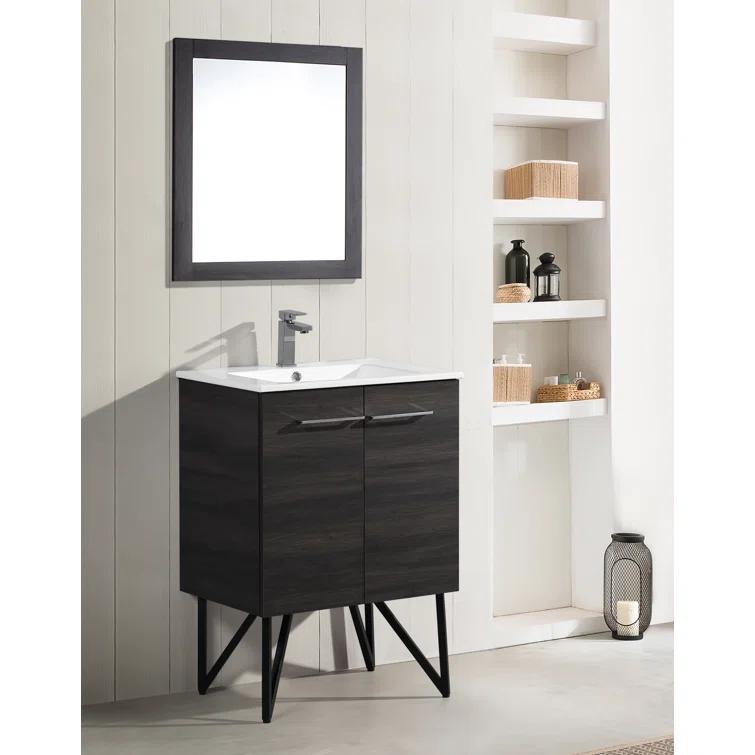 Annecy 24 In. Bathroom Vanity With Ceramic Sink Top