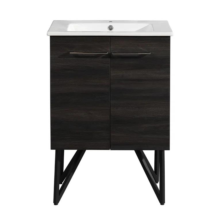 Annecy 24 In. Bathroom Vanity With Ceramic Sink Top