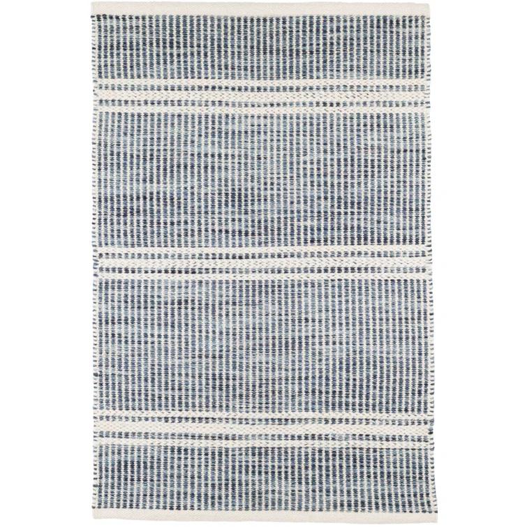 Malta Blue Handwoven Wool Rug