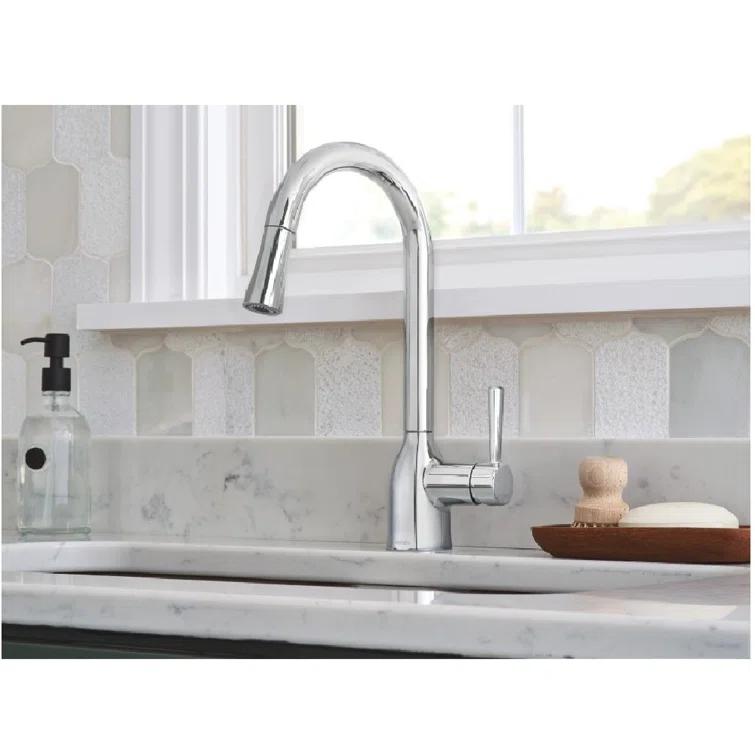 Adler Pull Down Single Handle Kitchen Faucet with Accessories
