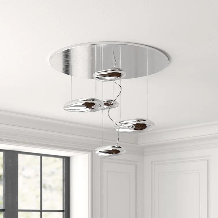 Ross Lovegrove 22" Polished Aluminum LED Chandelier