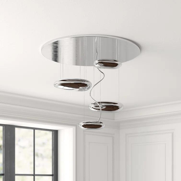 Ross Lovegrove 22" Polished Aluminum LED Chandelier