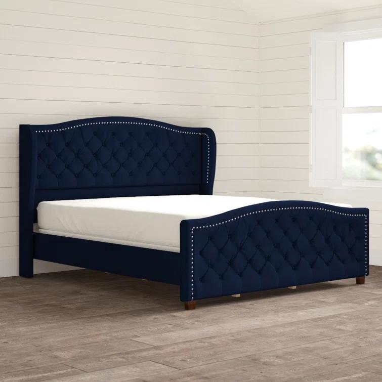 Coleman Upholstered Wingback Bed