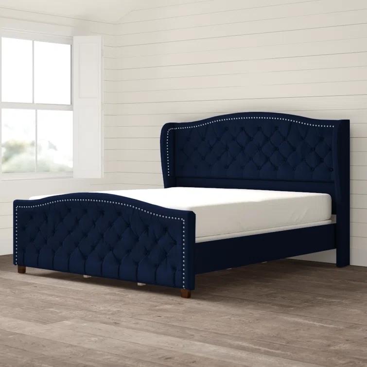 Coleman Upholstered Wingback Bed