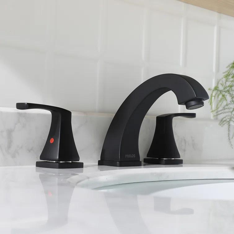 Widespread 2-handle Bathroom Faucet with Drain Assembly