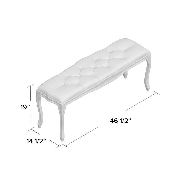 Modway Regal Vintage French Upholstered Fabric Bench