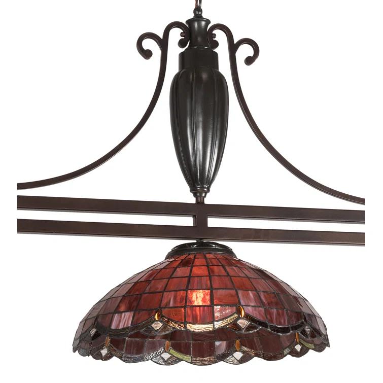 Meyda Lighting Meyda Tiffany & Stained Glass 3 - Light Mahogany Bronze Pool Table Lights Pendant