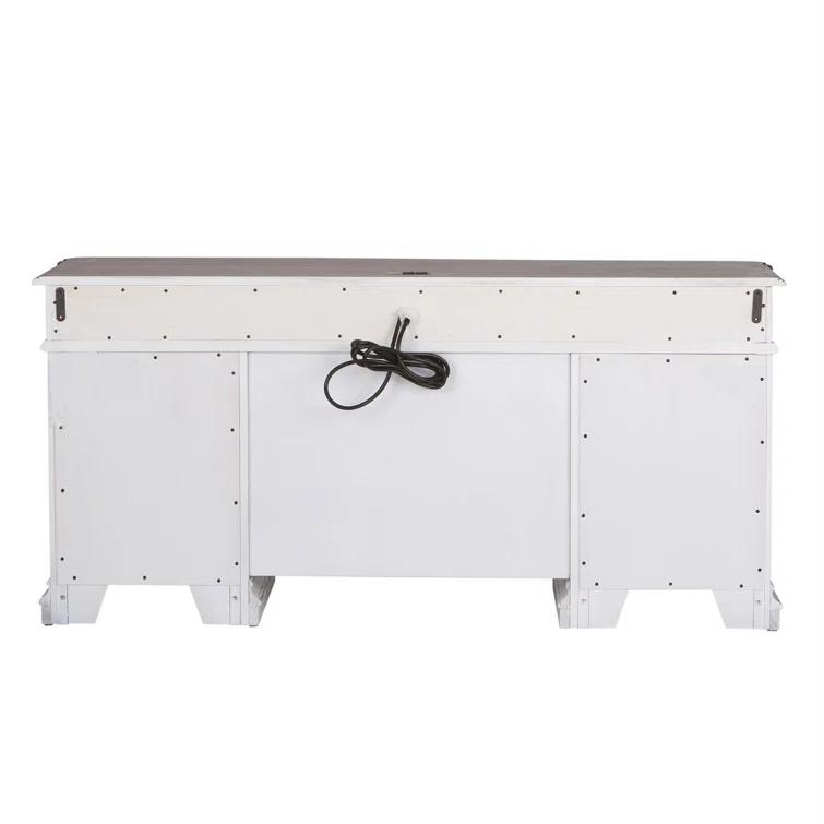 Liberty Furniture Salinas Credenza Home Office Desk with Built in Outlets