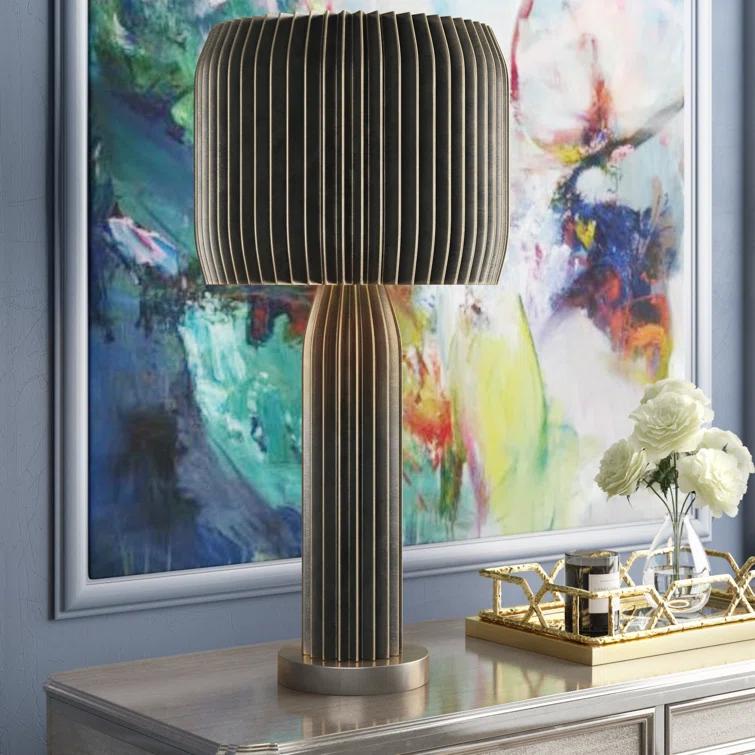 Crimp Table Lamp-Bronze