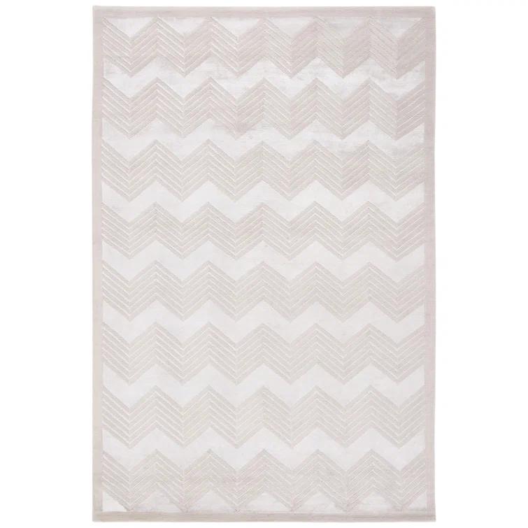 Sterling Hand-Knotted Wool and Viscose 6' x 9' Rectangular Rug