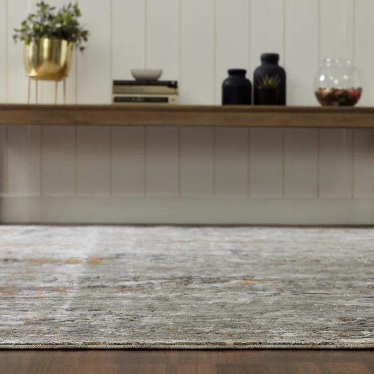 Pearl Grey Area Rug 7'9" x 10' 8' x 10' Rectangle