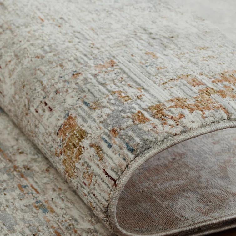 Pearl Grey Area Rug 7'9" x 10' 8' x 10' Rectangle