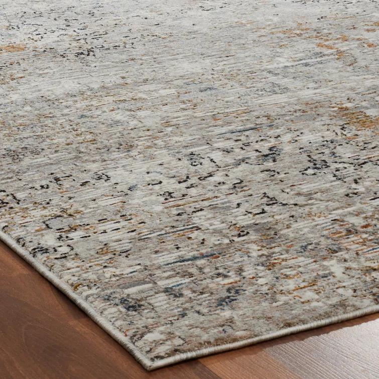 Pearl Grey Area Rug 7'9" x 10' 8' x 10' Rectangle