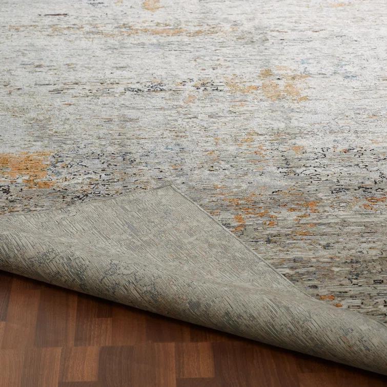 Pearl Grey Area Rug 7'9" x 10' 8' x 10' Rectangle
