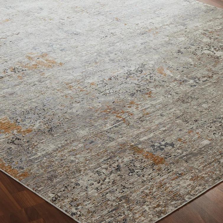 Pearl Grey Area Rug 7'9" x 10' 8' x 10' Rectangle
