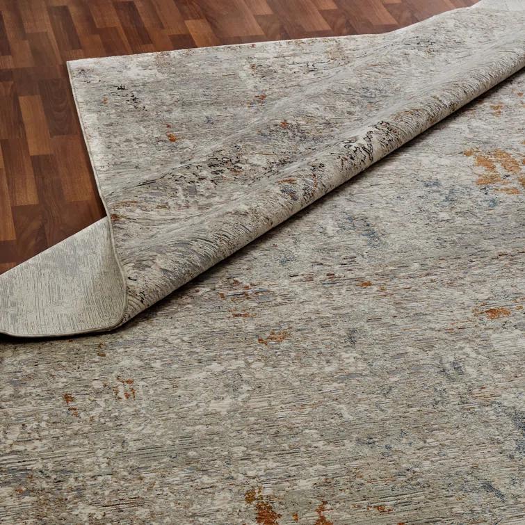 Pearl Grey Area Rug 7'9" x 10' 8' x 10' Rectangle