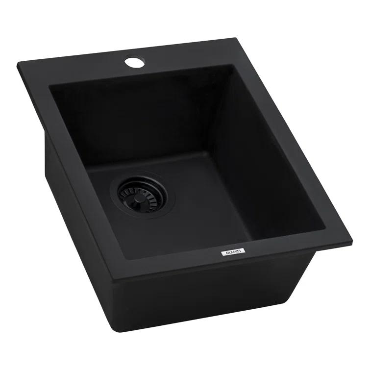 Ruvati 16 x 20 inch epiGranite Drop-in Topmount Granite Composite Kitchen Sink