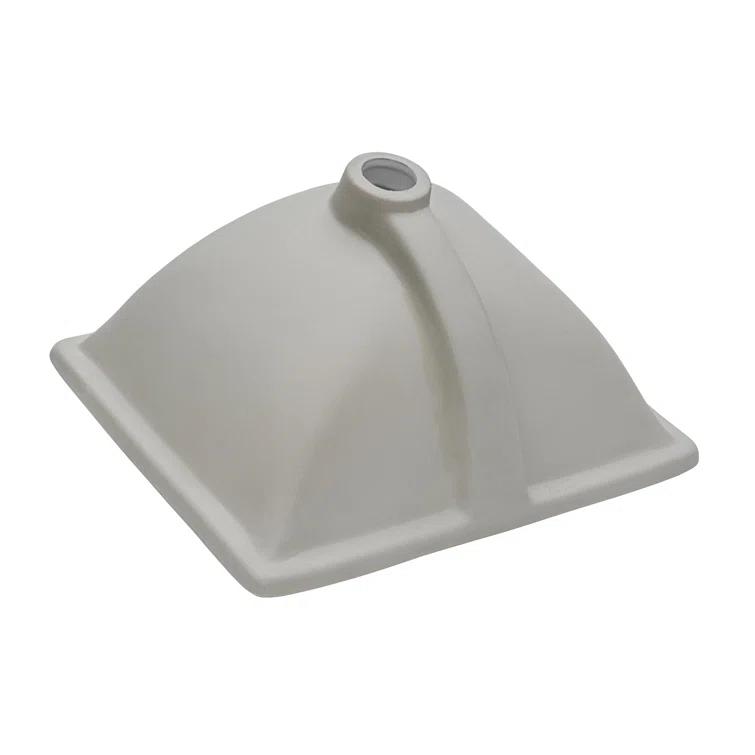 Ruvati 17 x 12 inch Undermount Bathroom Sink White Rectangular Porcelain Ceramic with Overflow