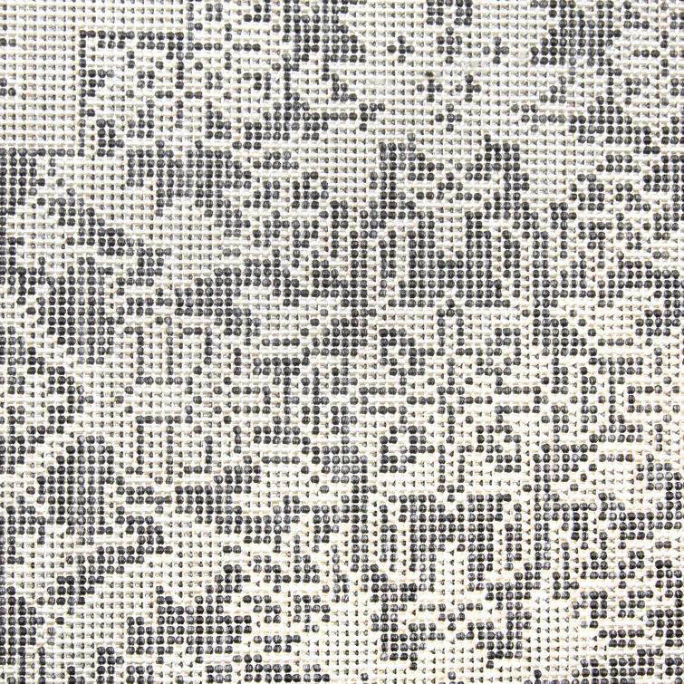 Nicole Miller New York Patio Country Dahlia Medallion Indoor/Outdoor Area Rug Grey/Black