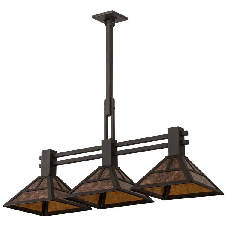 3 - Light Oil Rubbed Bronze Kitchen Island Pendant