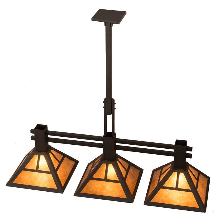 3 - Light Oil Rubbed Bronze Kitchen Island Pendant