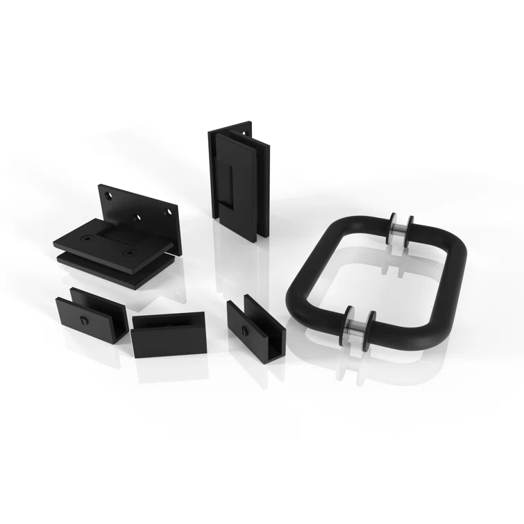 Illume 64.25 in. x 78 in. Fully Frameless Wall Hinge Shower Door