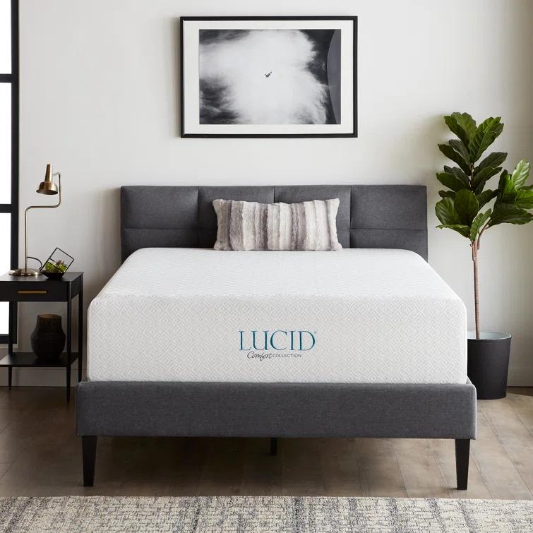 LUCID Medium Cooling Gel infused Memory Foam Mattress