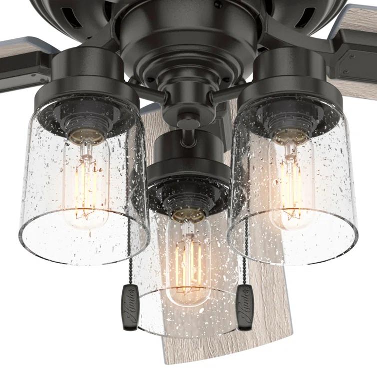 52" Hartland 5 - Blade Standard Ceiling Fan with Pull Chain and Light Kit Included
