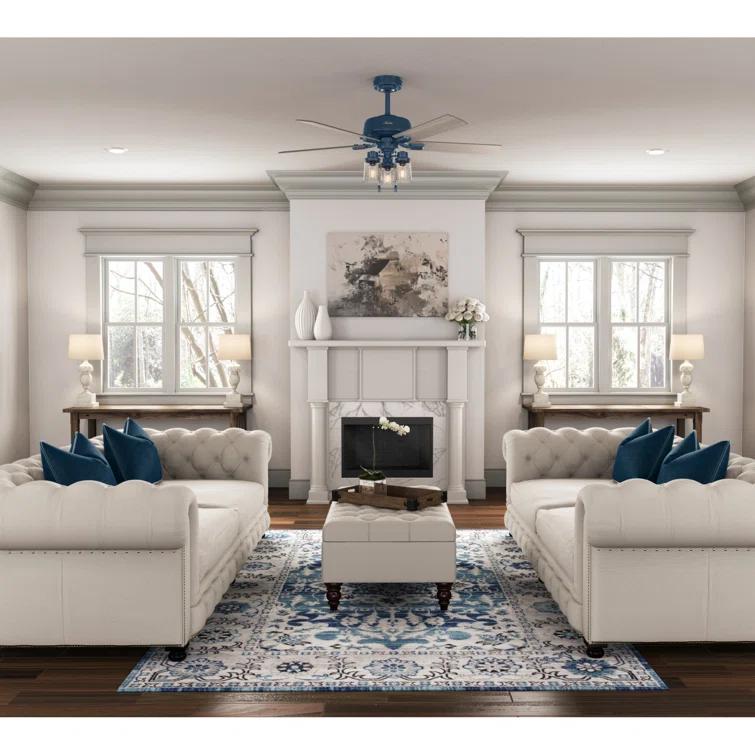 52" Hartland 5 - Blade Standard Ceiling Fan with Pull Chain and Light Kit Included