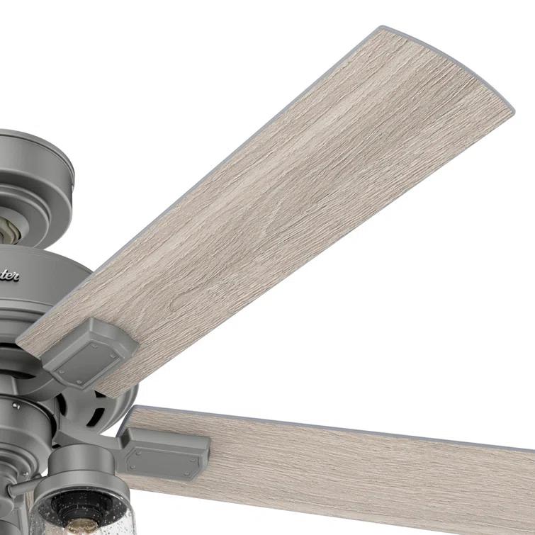 52" Hartland 5 - Blade Standard Ceiling Fan with Pull Chain and Light Kit Included