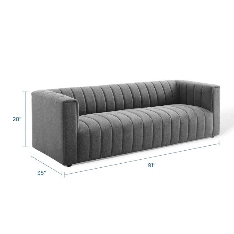 Fabric 91'' Reception Sofa