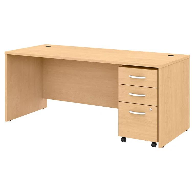 Studio C Executive Office Desk with Mobile File Cabinet