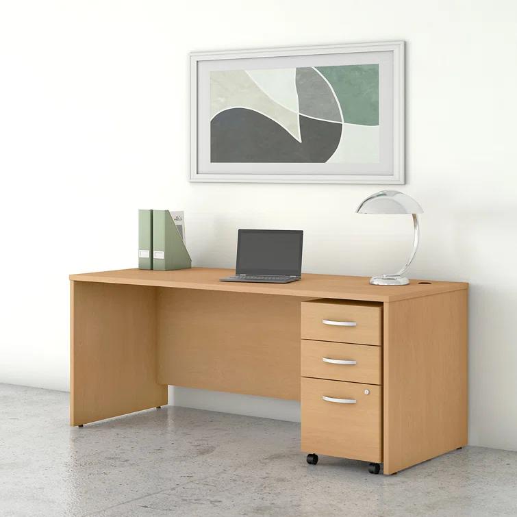 Studio C Executive Office Desk with Mobile File Cabinet