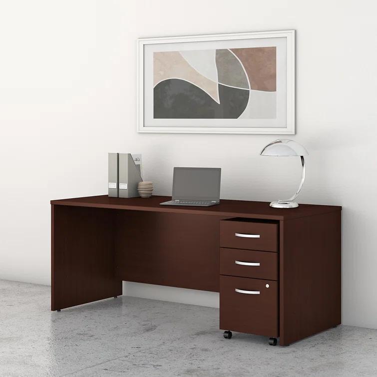 Studio C Executive Office Desk with Mobile File Cabinet