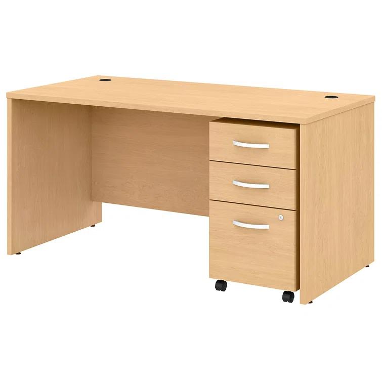 Studio C Executive Office Desk with Mobile File Cabinet