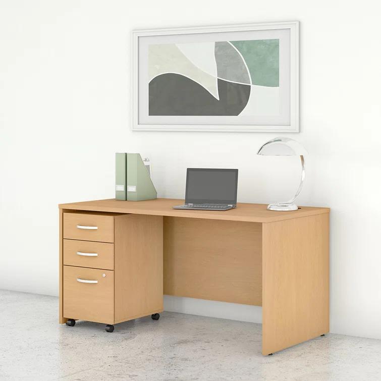 Studio C Executive Office Desk with Mobile File Cabinet
