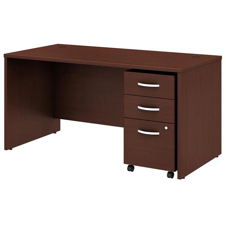 Studio C Executive Office Desk with Mobile File Cabinet