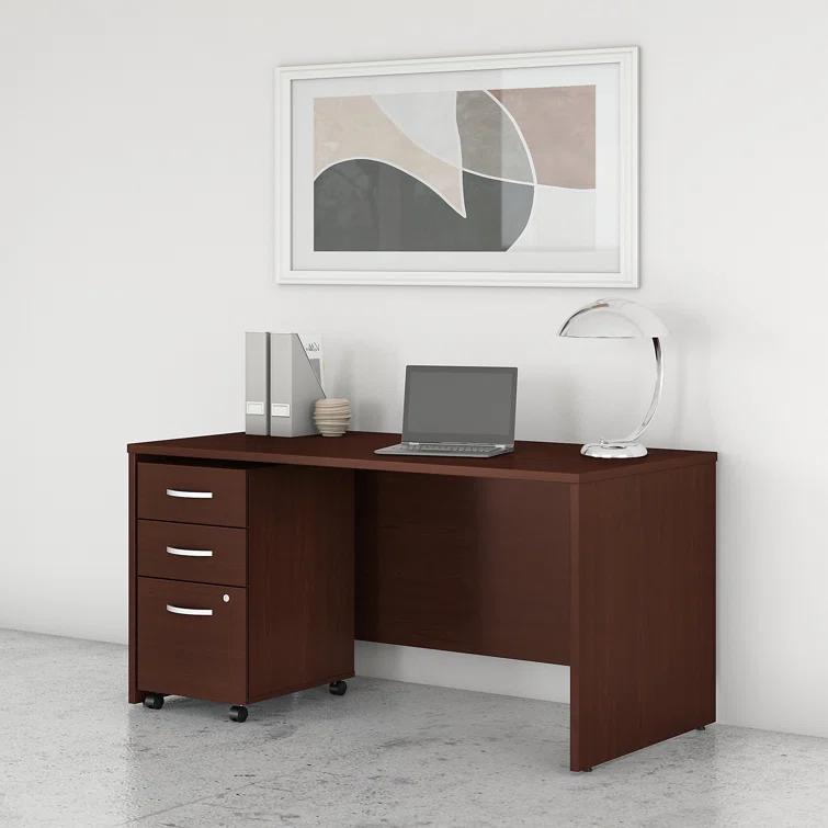Studio C Executive Office Desk with Mobile File Cabinet