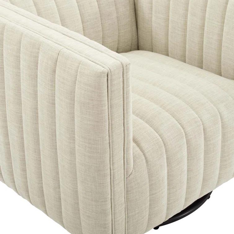 Modway Conjure Channel Tufted Performance Velvet Swivel Armchair