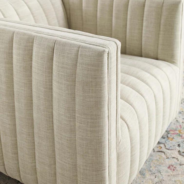 Modway Conjure Channel Tufted Performance Velvet Swivel Armchair