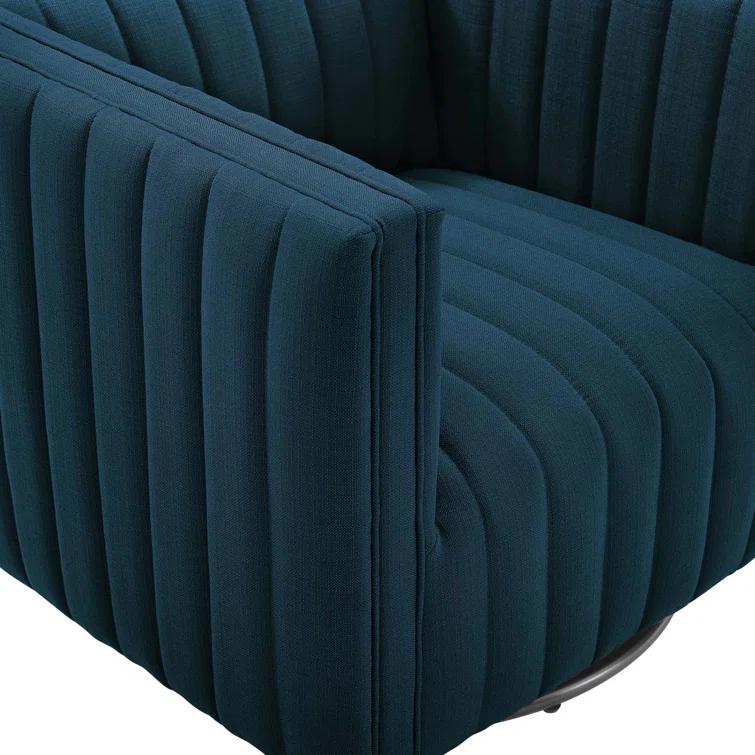 Modway Conjure Channel Tufted Performance Velvet Swivel Armchair