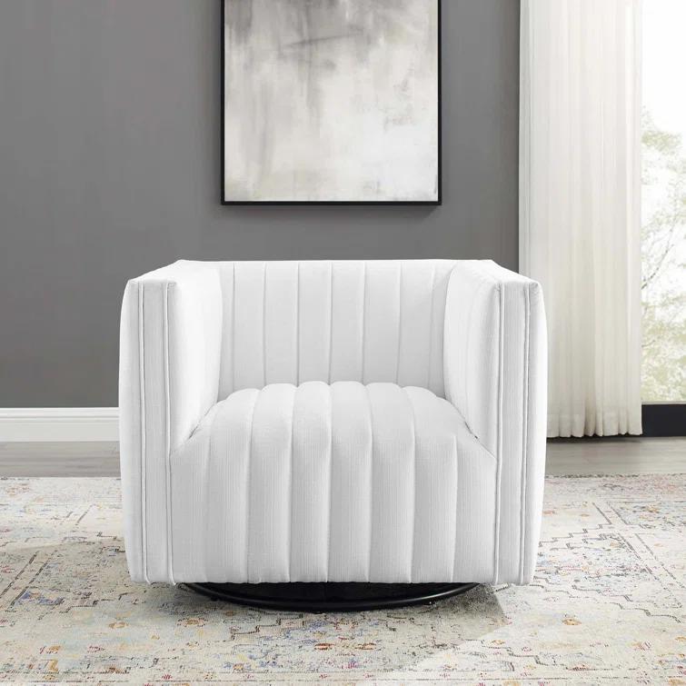 Modway Conjure Channel Tufted Performance Velvet Swivel Armchair