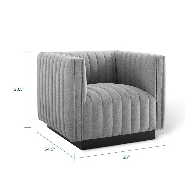 Modway Conjure Channel Tufted Performance Velvet Accent Armchair