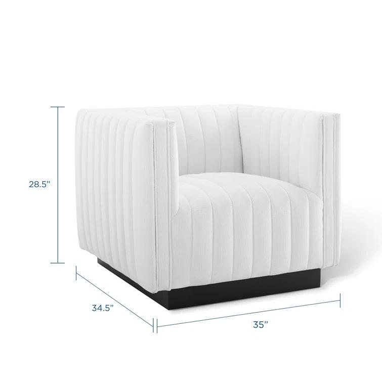 Modway Conjure Channel Tufted Performance Velvet Accent Armchair